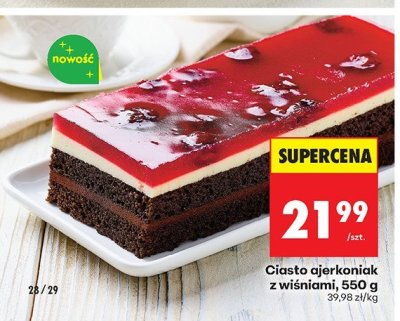 Ciasto ajerkoniak z wiśniami promocja w Biedronka