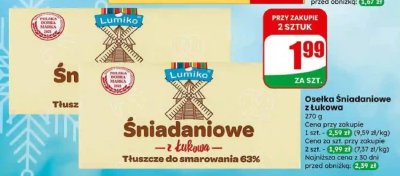 Osełka Śniadaniowe z Łukowa 270 g promocja w Dino