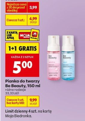Pianka do twarzy Be Beauty, 150 ml różne rodzaje promocja w Biedronka