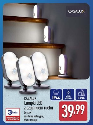 Lampki LED z czujnikiem ruchu CASALUX promocja w Aldi
