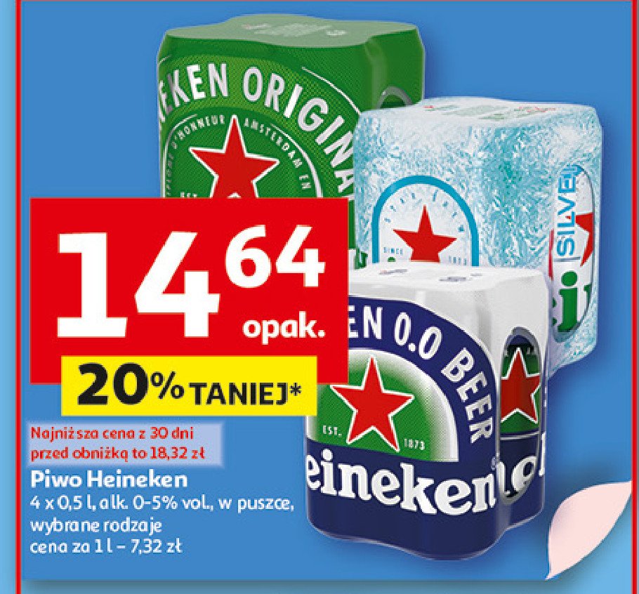 Piwo Heineken 0.0% promocja w Auchan