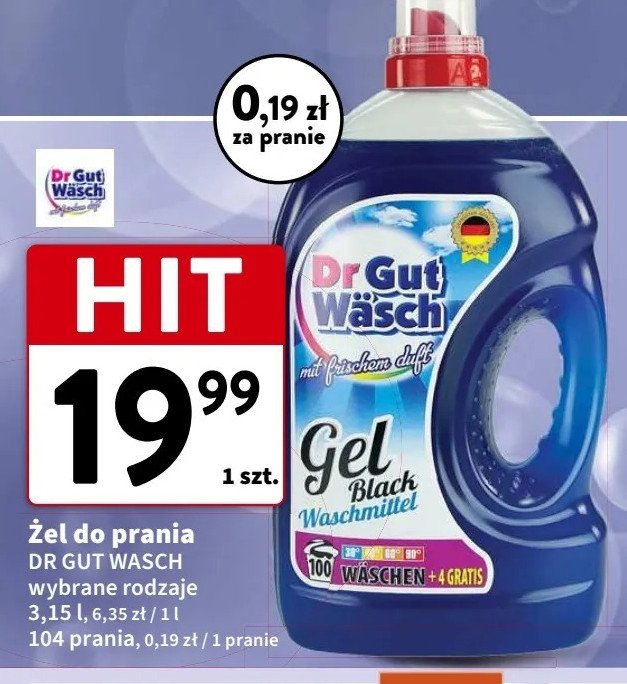 Żel do prania color DR. GUT WASCH promocja