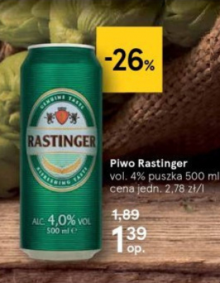 Piwo Rastinger classic promocja