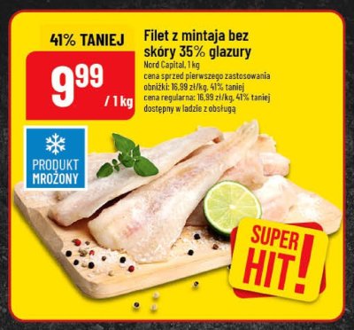 Filet z mintaja bez skóry 35% glazury Nord Capital promocja w POLOmarket