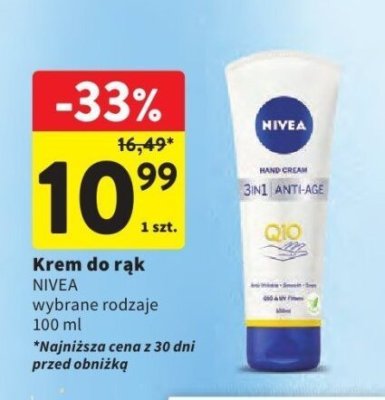 Krem do rąk NIVEA wybrane rodzaje promocja w Intermarche