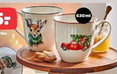 Kubek baryłka 630 ml 2 wzory promocja w Netto