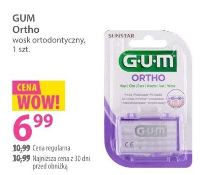 Wosk GUM Ortho wosk ortodontyczny, 1 szt. promocja w Hebe