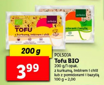 Tofu bio z pomidorami i bazyli膮 Polsoja promocja