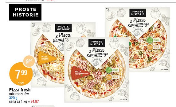 Pizza z mozzarellą i cheddarem Iglotex proste historie z pieca kamiennego promocje