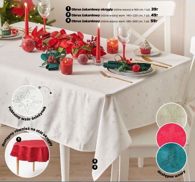 Obrus żakardowy 140x300 cm promocja w Netto