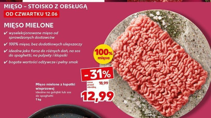Mięso mielone z łopatki wieprzowej promocja