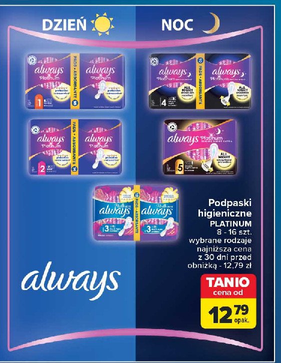 Podpaski ultra normal plus 2-pak Always platinum promocja