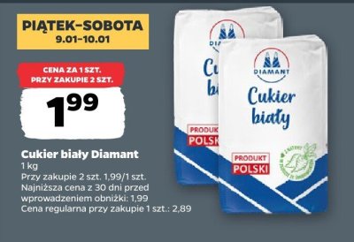 Cukier biały 1 kg promocja w Netto