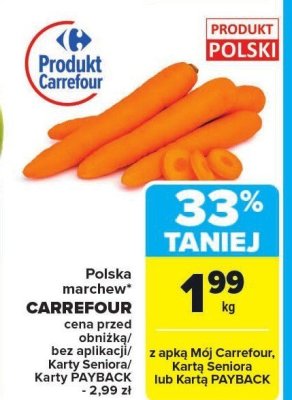 Marchew promocja w Carrefour Market