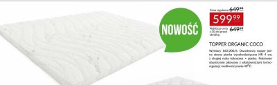 Topper ORGANIC COCO 160/200/6 Abra Meble promocja w Abra Meble