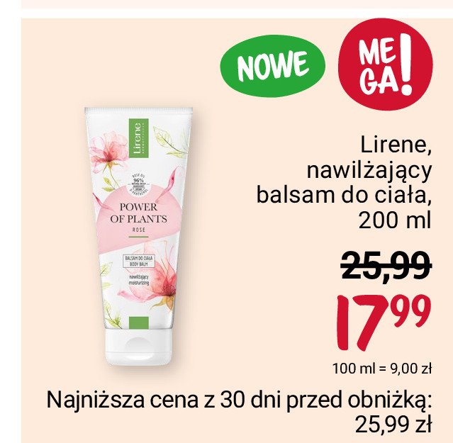 Balsam do ciała nawilżający Lirene power of plants promocja