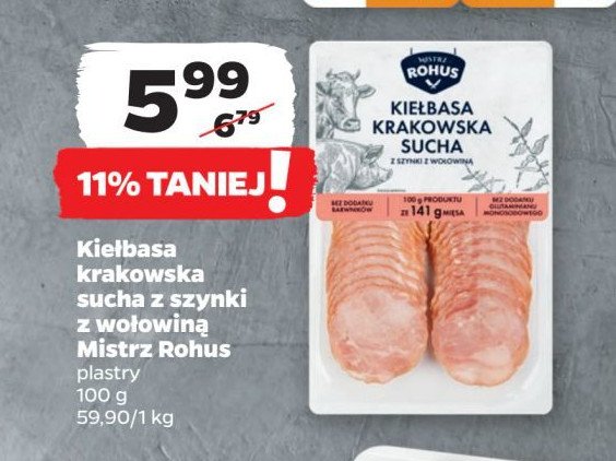 Kiełbasa krakowska sucha Mistrz rohus promocja