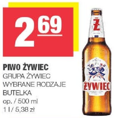 Piwo Żywiec Grupa Żywiec butelka promocja w SPAR