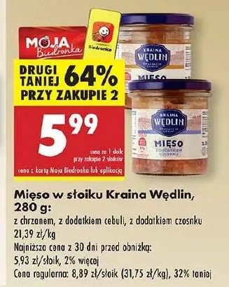 Mięso z dodatkiem czosnku Kraina wędlin promocja w Biedronka