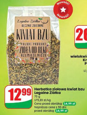 Herbatka ziołowa kwiat bzu Legalne Ziółka promocja w Dino