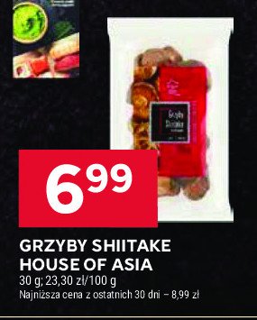 Grzyby shiitake House of asia promocja w Stokrotka