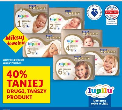 Pieluszki Lupilu Premium rozmiar 2 (3-6 kg) promocja w Lidl