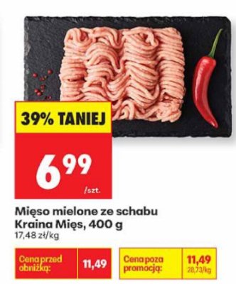 Mięso mielone ze schabu 400 g promocja w Biedronka