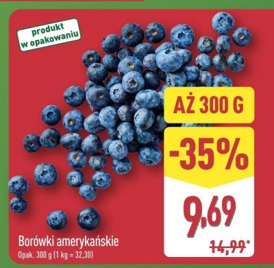 Borówki amerykańskie Carrefour targ świeżości promocja w Aldi