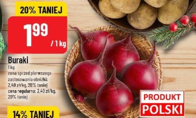 Buraki 1 kg promocja w POLOmarket