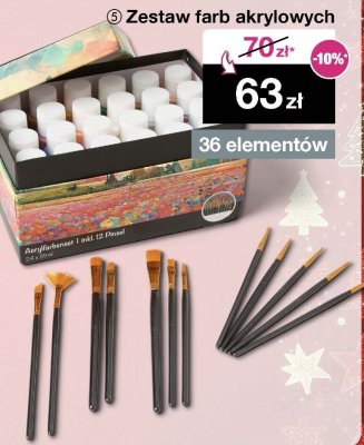 Zestaw farb akrylowych 36 elementów promocja w Woolworth