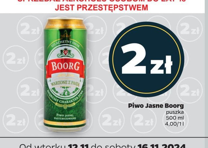 Piwo Boorg promocja