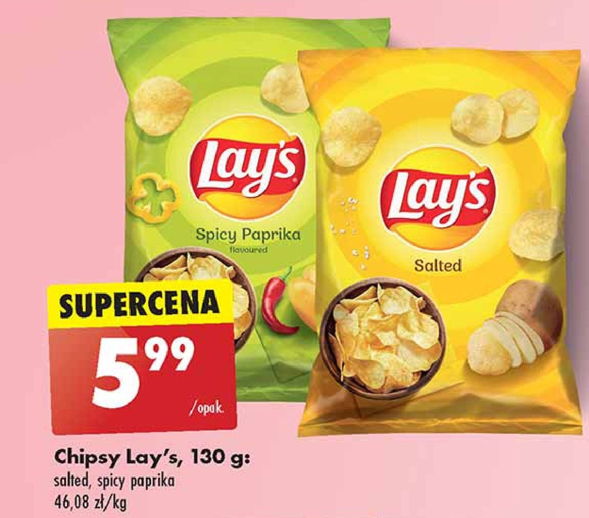 Chipsy solone Lay's Frito lay lay's promocja w Biedronka