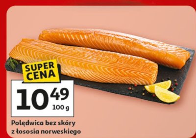 Polędwica bez skóry z łososia norweskiego promocja w Auchan