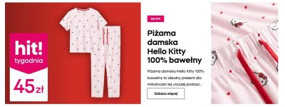 Piżama damska 100% bawełny promocja w Pepco