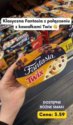 Jogurt Fantasia z kawałkami Twix promocja w Kaufland
