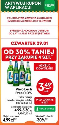 Piwo Lech Free 0.0% promocja w Żabka