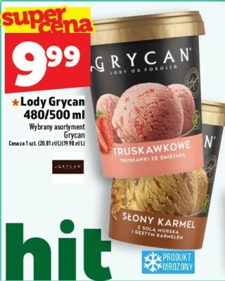 Lody Grycan 480/500 ml promocja w TOPAZ