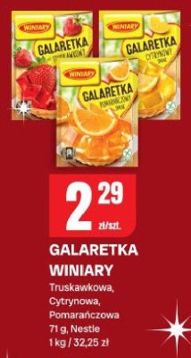 Galaretka Winiary truskawkowa, cytrynowa, pomarańczowa promocja w Chorten
