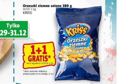 Orzeszki ziemne solone KRISS promocja w Prim Market
