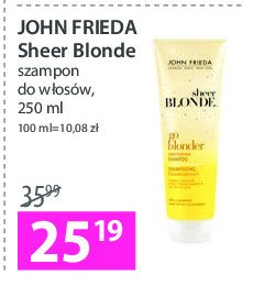 Szampon do włosów sheer blonde John frieda promocja