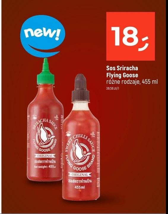 Sos sriracha pikantny chili Flying goose promocja