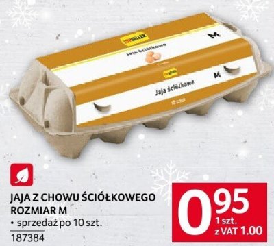 Jaja z chowu ściółkowego rozmiar M 10 szt. promocja w Selgros