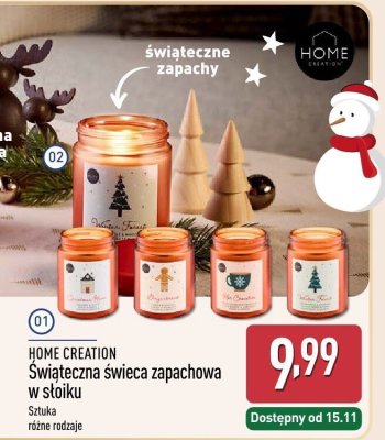 Świąteczna świeca zapachowa w słoiku  promocja w Aldi