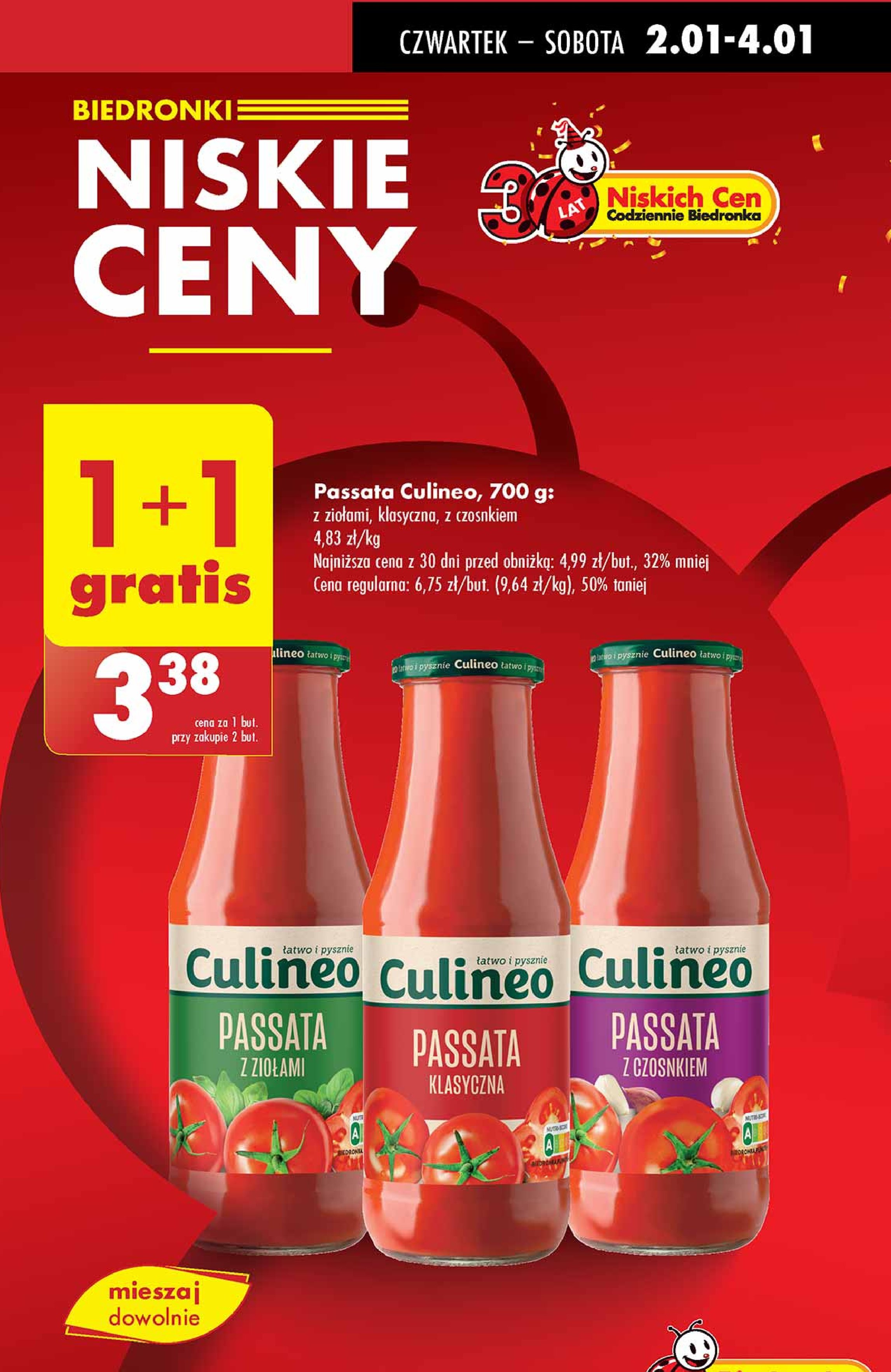 Passata z czosnkiem Culineo promocja