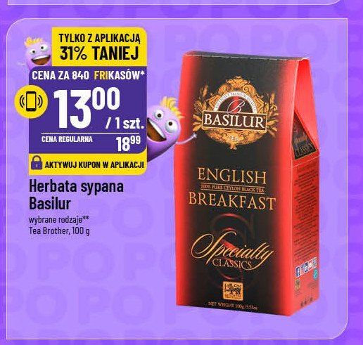 Herbata english breakfast Basilur promocja w POLOmarket