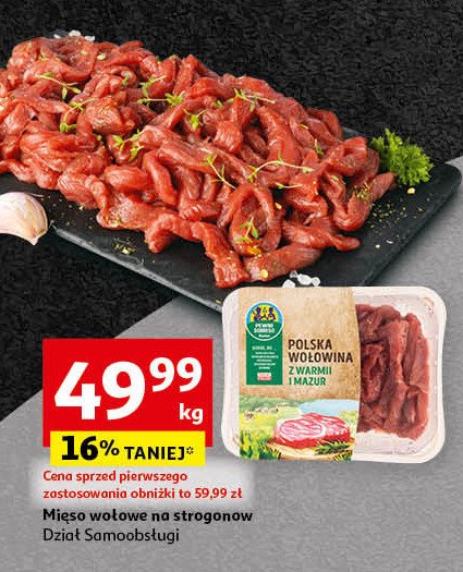 Mięso wołowe na strogonowa Auchan pewni dobrego promocja