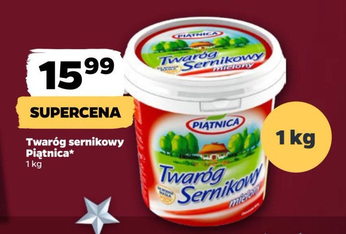 Twaróg sernikowy mielony Piątnica promocja