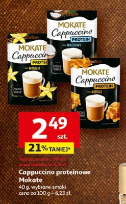 Cappuccino proteinowe Mokate wybrane smaki promocja w Auchan