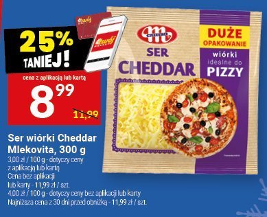 Ser wiórki Cheddar Mlekovita promocja w Twój Market