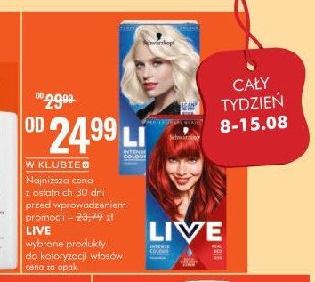 Farba do włosów real red 35 Schwarzkopf live intense colour promocja